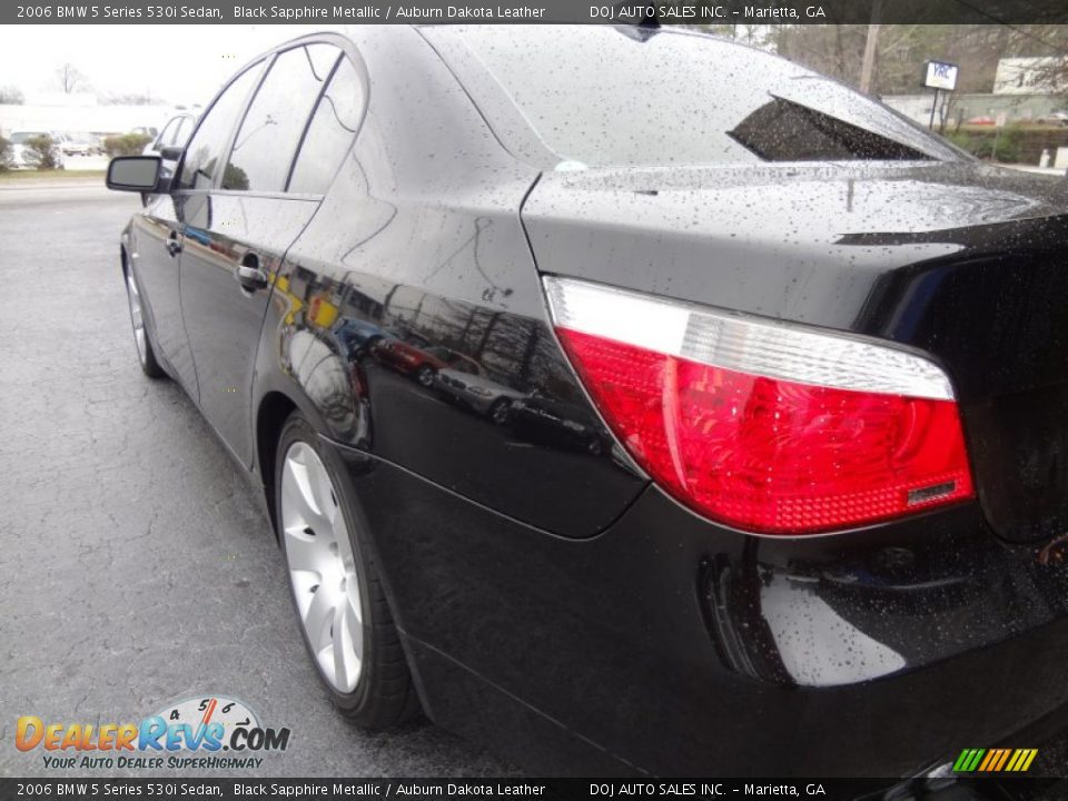 2006 BMW 5 Series 530i Sedan Black Sapphire Metallic / Auburn Dakota Leather Photo #33