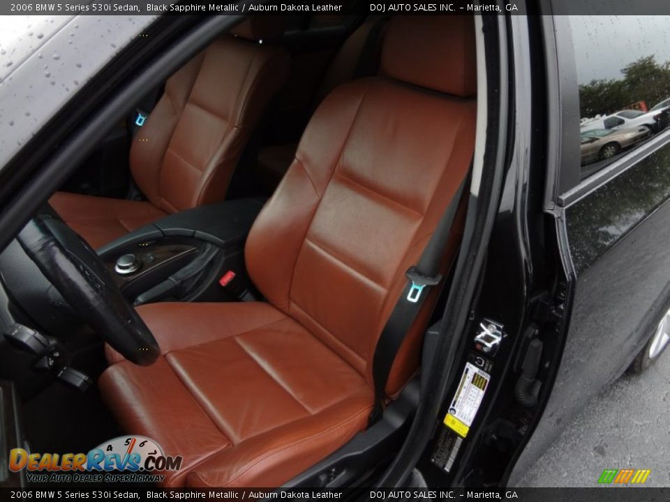 2006 BMW 5 Series 530i Sedan Black Sapphire Metallic / Auburn Dakota Leather Photo #34