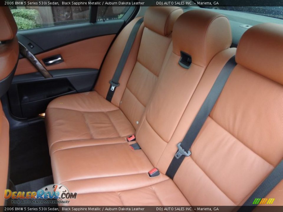 2006 BMW 5 Series 530i Sedan Black Sapphire Metallic / Auburn Dakota Leather Photo #35
