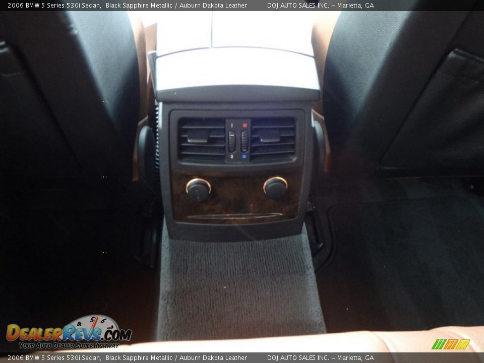 2006 BMW 5 Series 530i Sedan Black Sapphire Metallic / Auburn Dakota Leather Photo #36