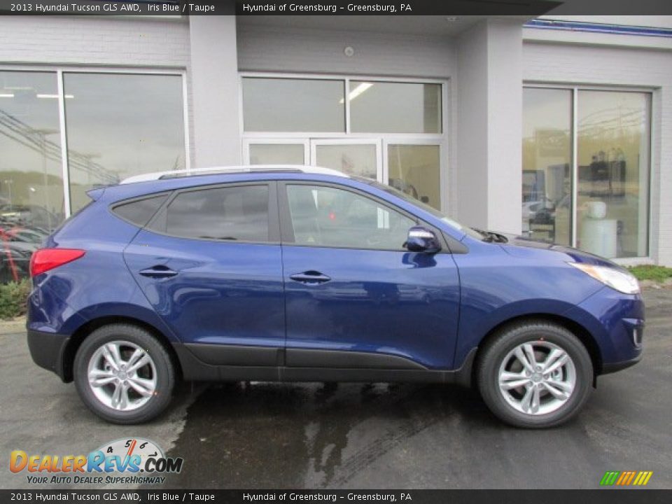 2013 Hyundai Tucson GLS AWD Iris Blue / Taupe Photo #2