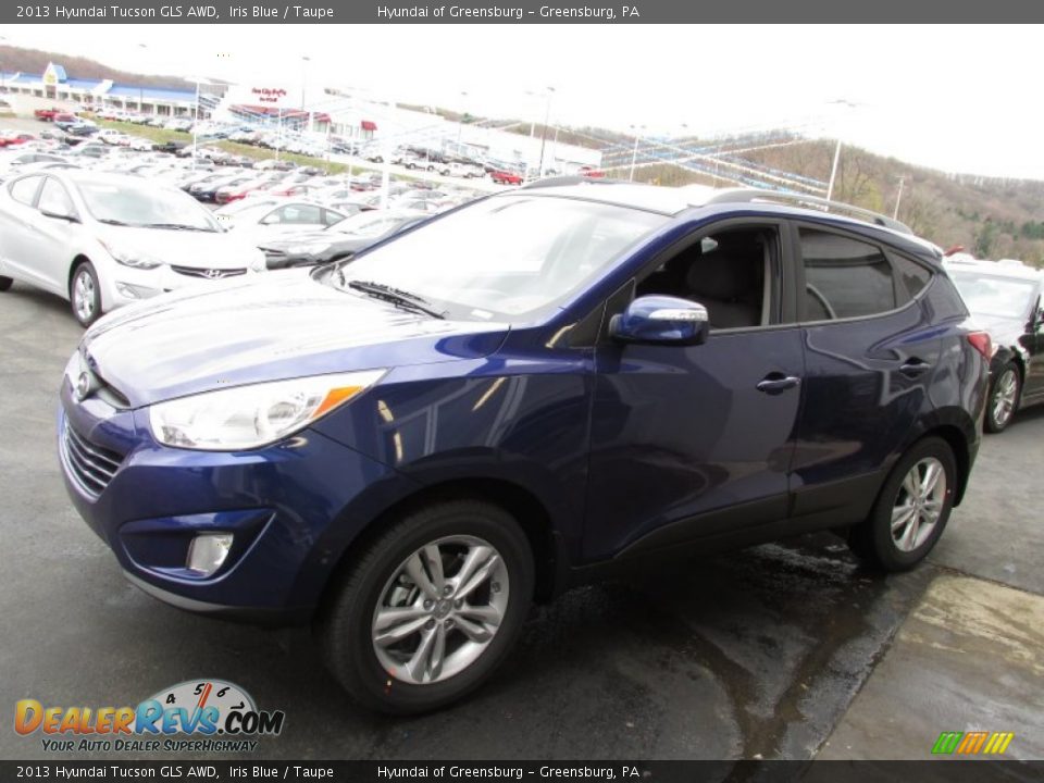 2013 Hyundai Tucson GLS AWD Iris Blue / Taupe Photo #3