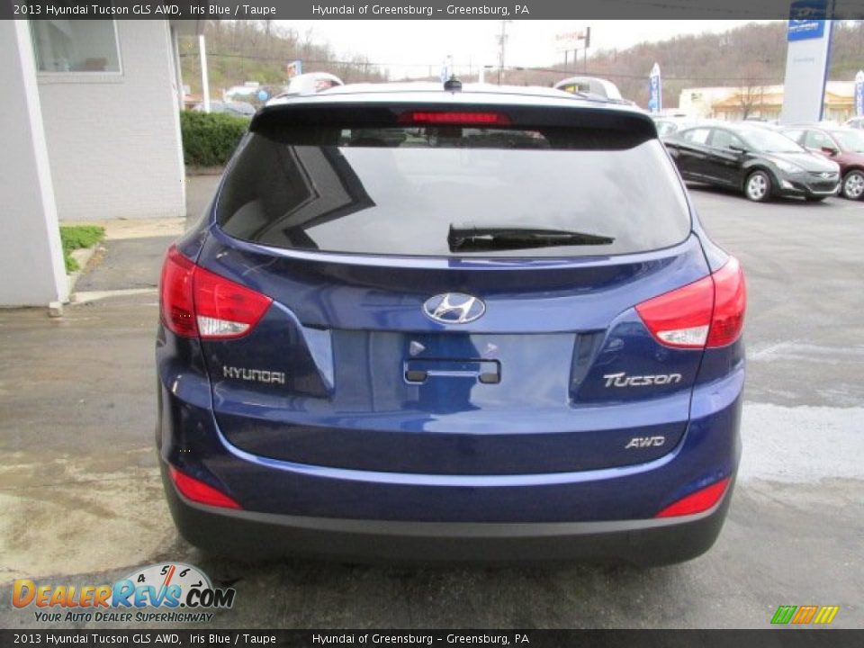2013 Hyundai Tucson GLS AWD Iris Blue / Taupe Photo #4