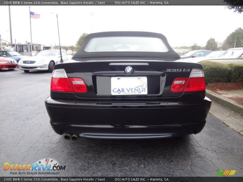 2005 BMW 3 Series 330i Convertible Black Sapphire Metallic / Sand Photo #4