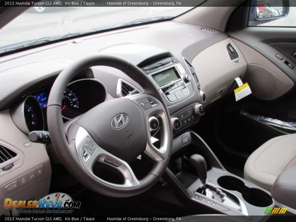 2013 Hyundai Tucson GLS AWD Iris Blue / Taupe Photo #5