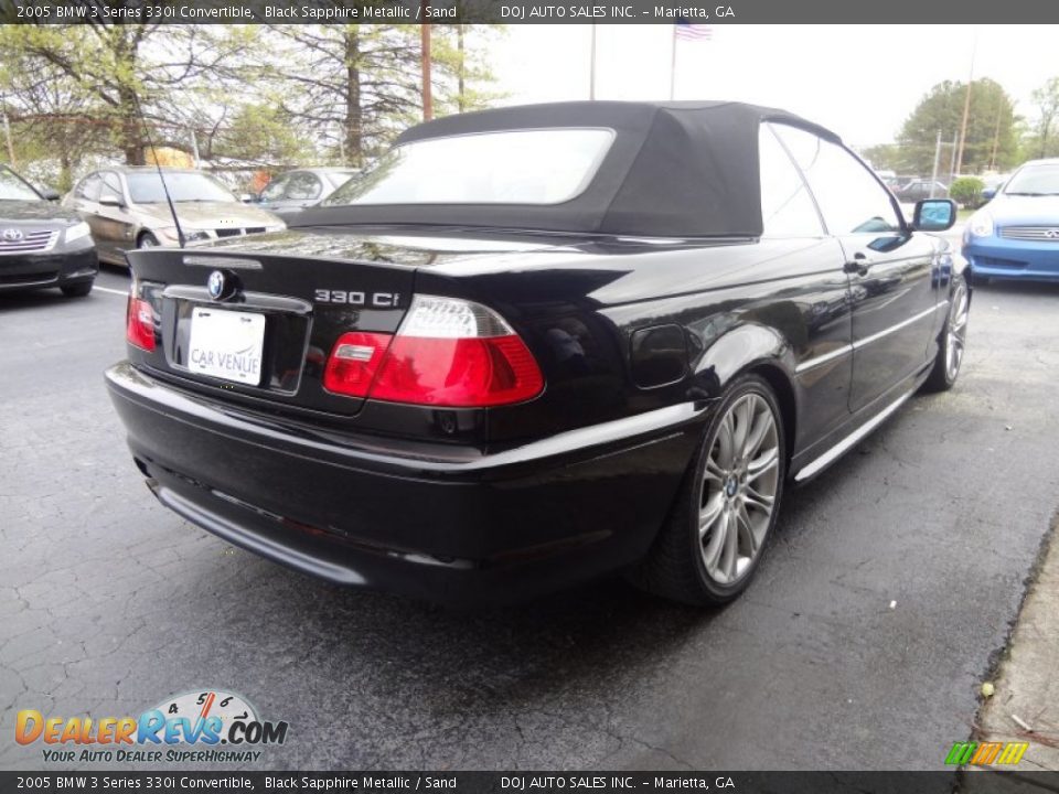 2005 BMW 3 Series 330i Convertible Black Sapphire Metallic / Sand Photo #5