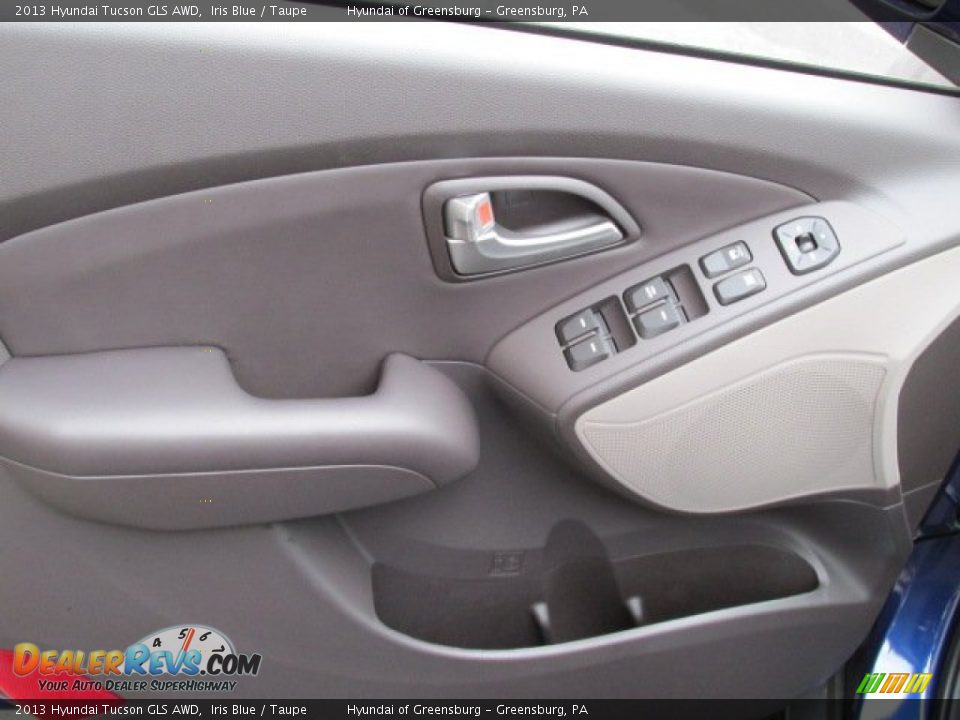 2013 Hyundai Tucson GLS AWD Iris Blue / Taupe Photo #6