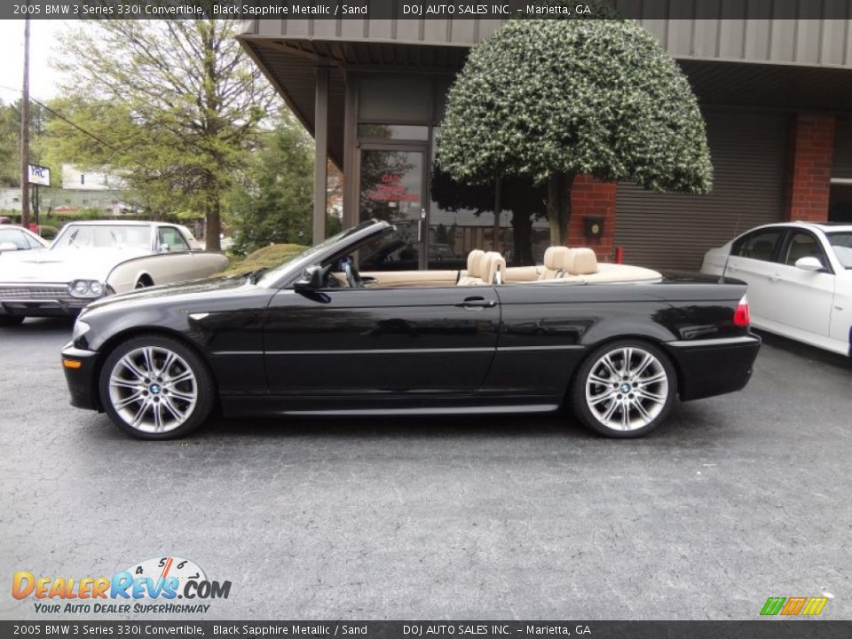 2005 BMW 3 Series 330i Convertible Black Sapphire Metallic / Sand Photo #6