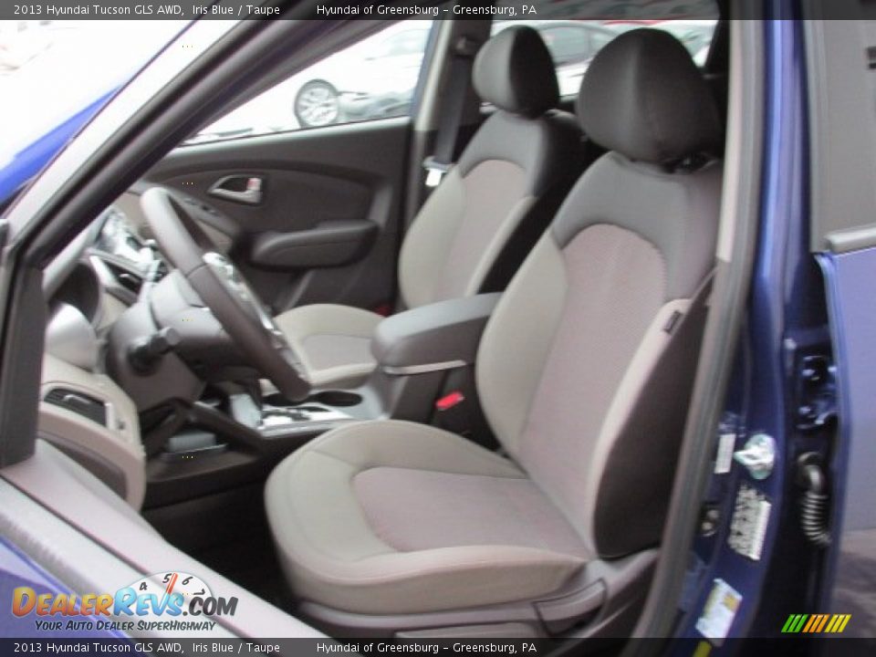 2013 Hyundai Tucson GLS AWD Iris Blue / Taupe Photo #7