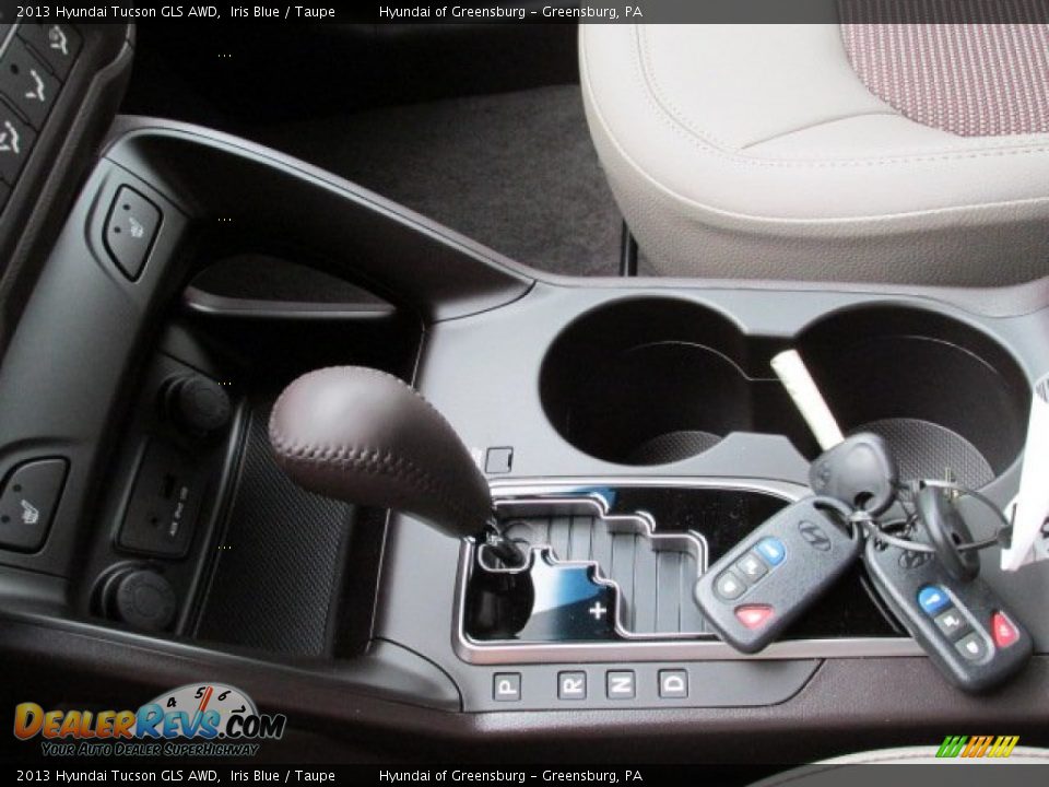 2013 Hyundai Tucson GLS AWD Iris Blue / Taupe Photo #9