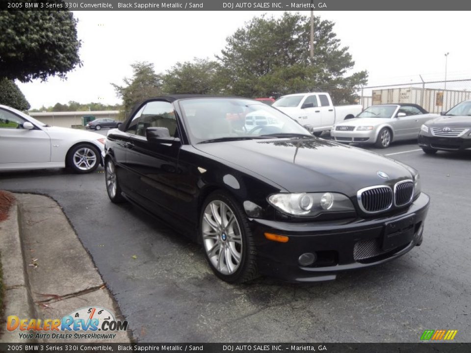 2005 BMW 3 Series 330i Convertible Black Sapphire Metallic / Sand Photo #11