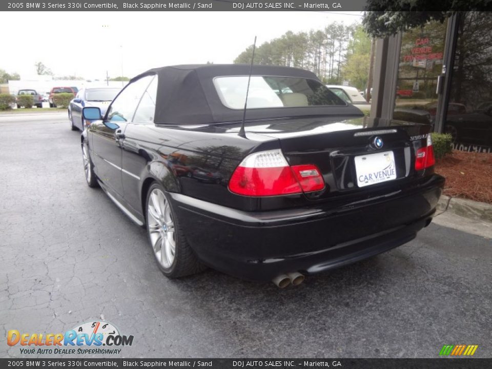 2005 BMW 3 Series 330i Convertible Black Sapphire Metallic / Sand Photo #12
