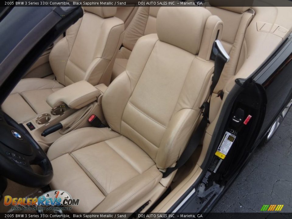 2005 BMW 3 Series 330i Convertible Black Sapphire Metallic / Sand Photo #13