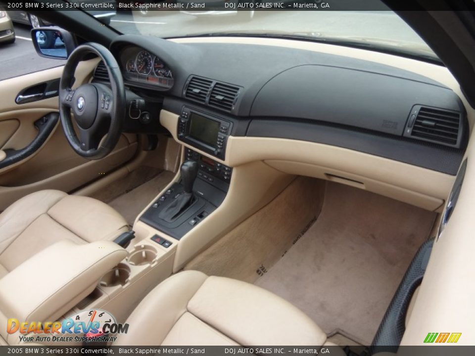 2005 BMW 3 Series 330i Convertible Black Sapphire Metallic / Sand Photo #14