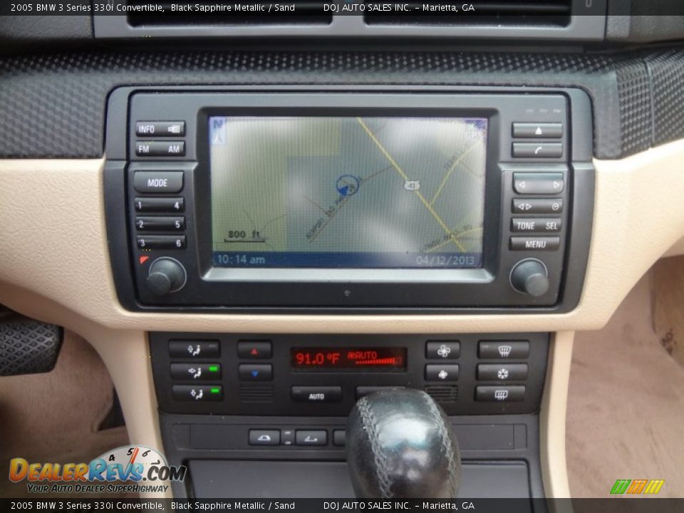2005 BMW 3 Series 330i Convertible Black Sapphire Metallic / Sand Photo #15