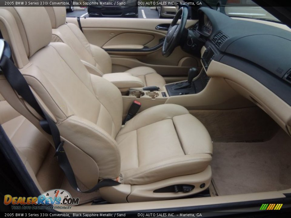 2005 BMW 3 Series 330i Convertible Black Sapphire Metallic / Sand Photo #16