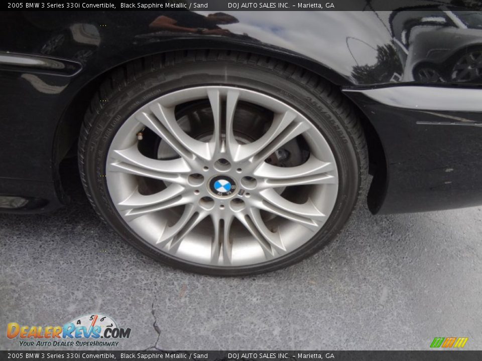 2005 BMW 3 Series 330i Convertible Black Sapphire Metallic / Sand Photo #21