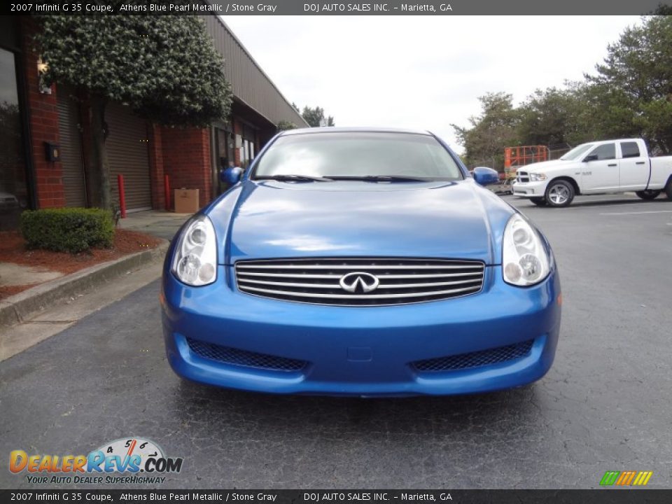 2007 Infiniti G 35 Coupe Athens Blue Pearl Metallic / Stone Gray Photo #2