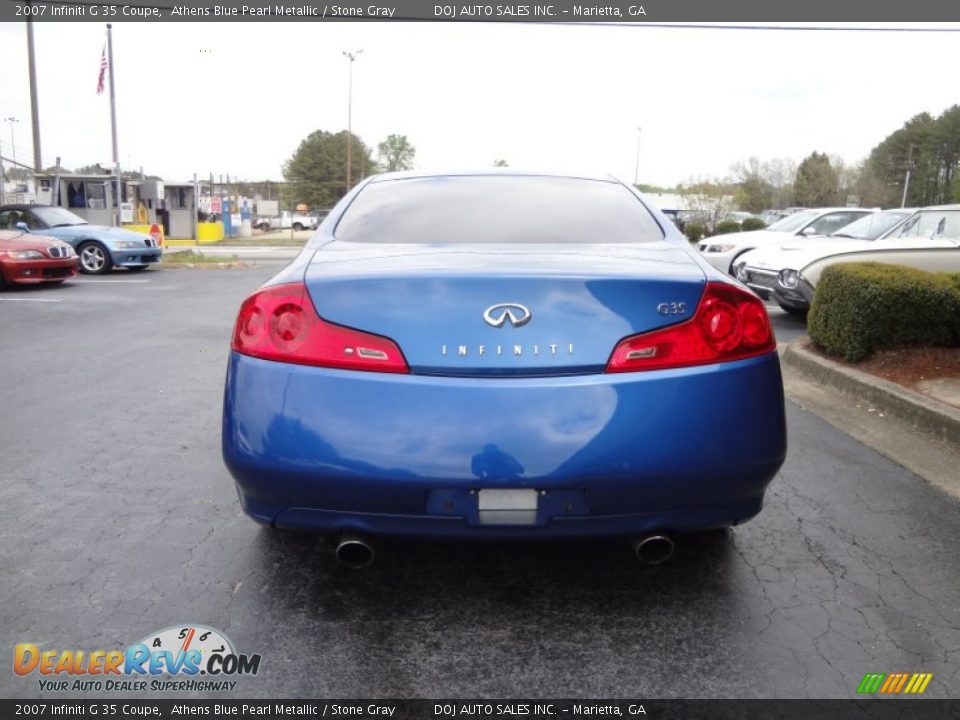 2007 Infiniti G 35 Coupe Athens Blue Pearl Metallic / Stone Gray Photo #5