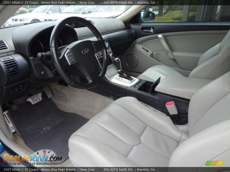 Stone Gray Interior - 2007 Infiniti G 35 Coupe Photo #6