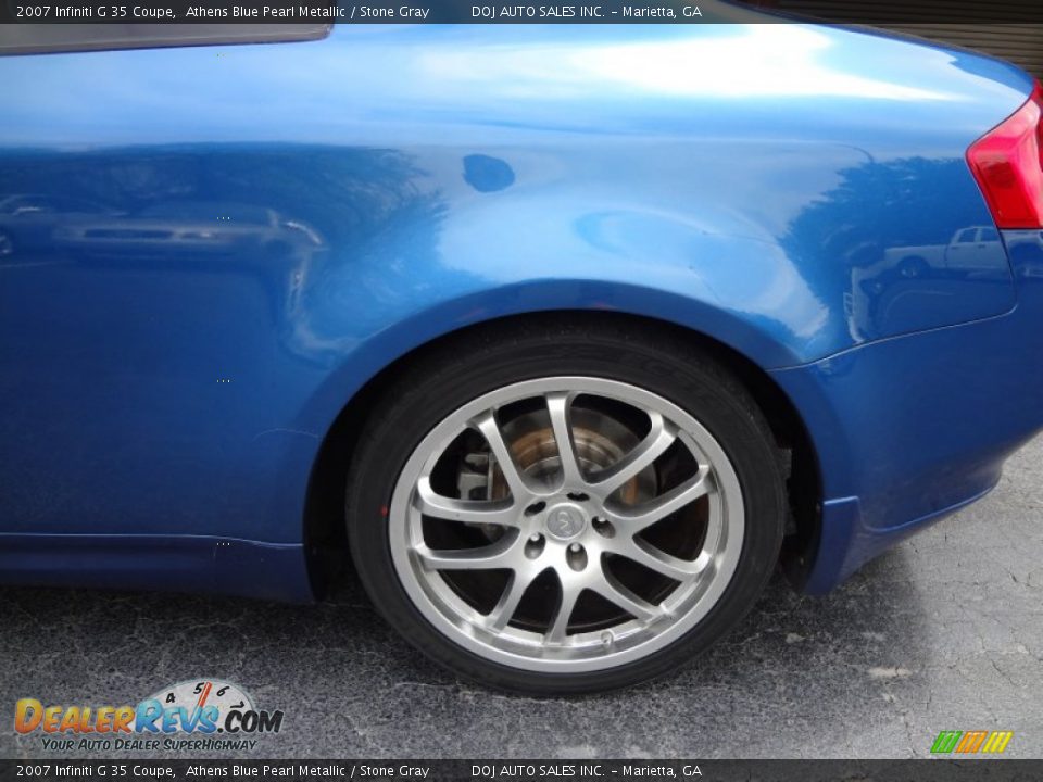 2007 Infiniti G 35 Coupe Athens Blue Pearl Metallic / Stone Gray Photo #16