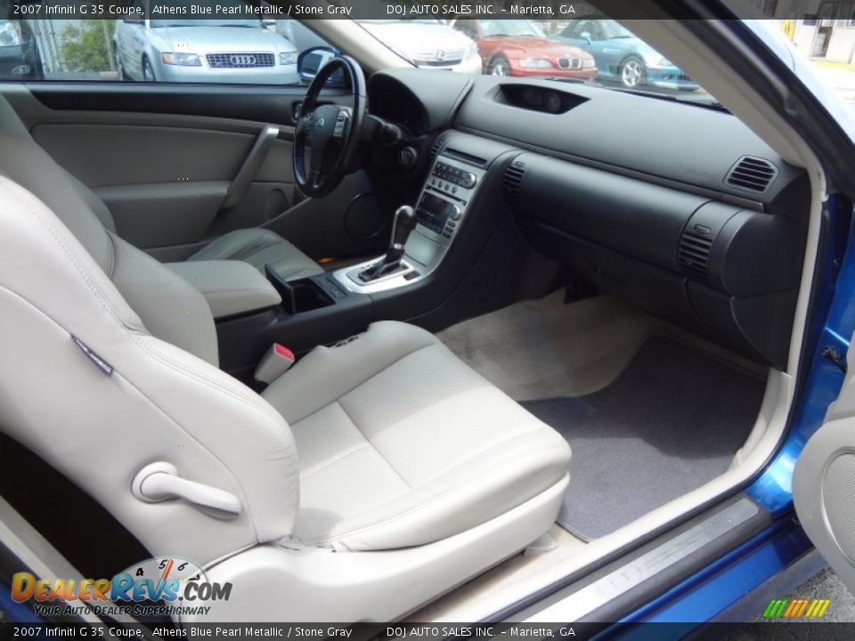 2007 Infiniti G 35 Coupe Athens Blue Pearl Metallic / Stone Gray Photo #18