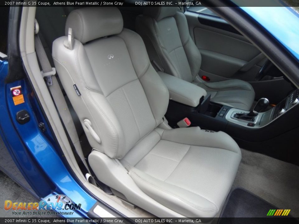 2007 Infiniti G 35 Coupe Athens Blue Pearl Metallic / Stone Gray Photo #19