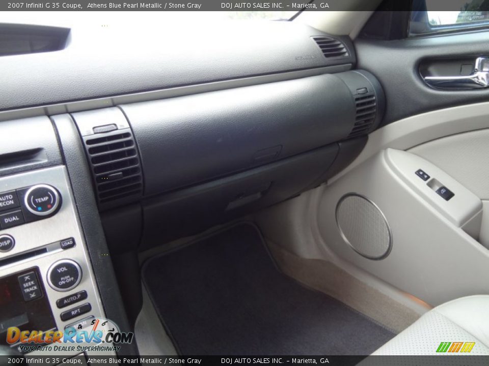2007 Infiniti G 35 Coupe Athens Blue Pearl Metallic / Stone Gray Photo #22