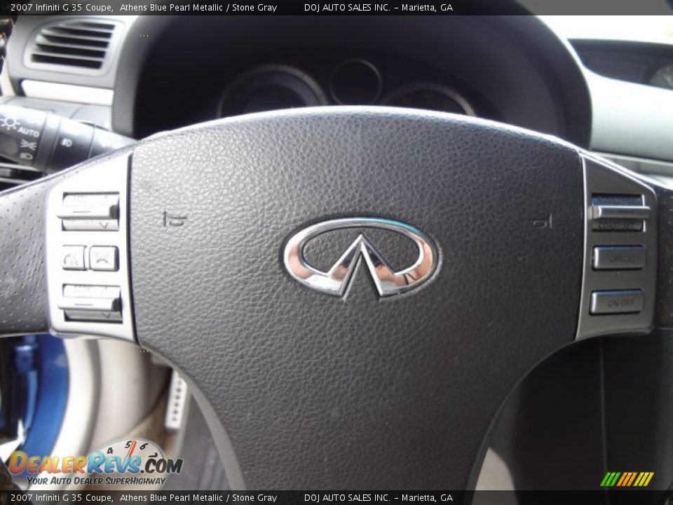 2007 Infiniti G 35 Coupe Athens Blue Pearl Metallic / Stone Gray Photo #24
