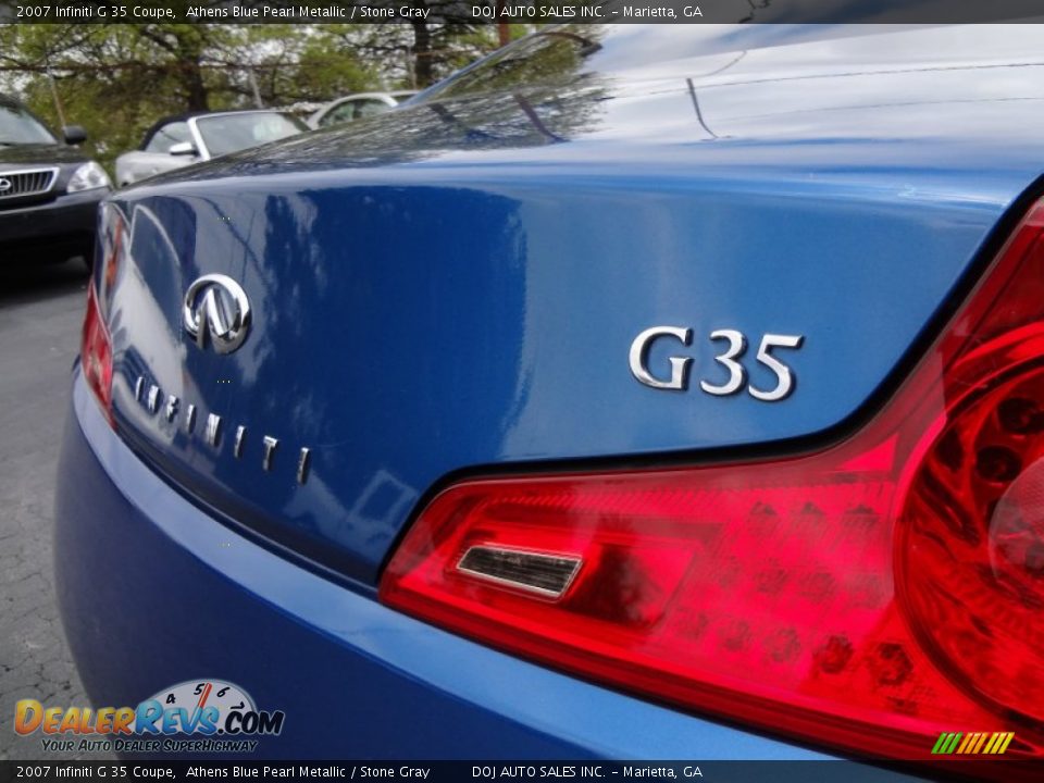 2007 Infiniti G 35 Coupe Athens Blue Pearl Metallic / Stone Gray Photo #26