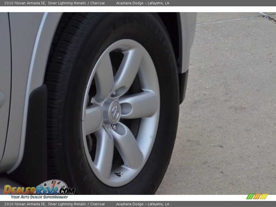 2010 Nissan Armada SE Silver Lightning Metallic / Charcoal Photo #9