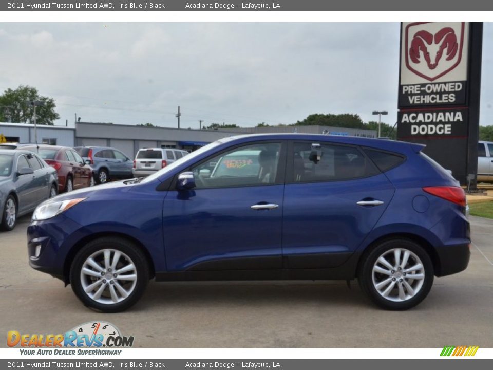 2011 Hyundai Tucson Limited AWD Iris Blue / Black Photo #2