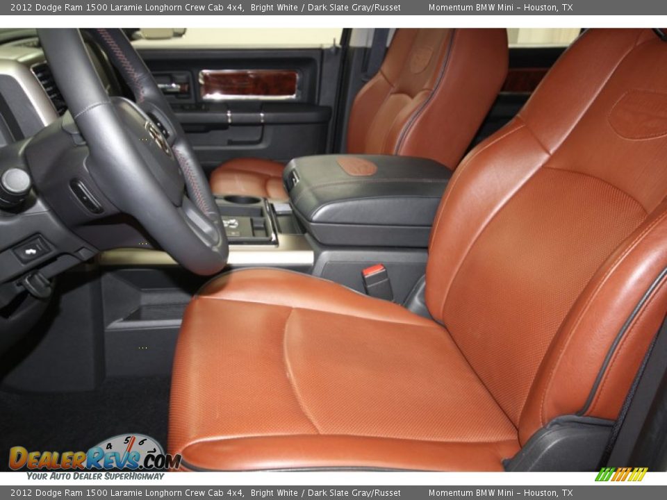 2012 Dodge Ram 1500 Laramie Longhorn Crew Cab 4x4 Bright White / Dark Slate Gray/Russet Photo #3
