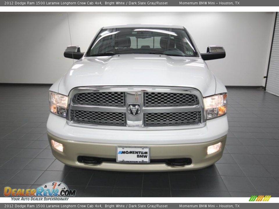 2012 Dodge Ram 1500 Laramie Longhorn Crew Cab 4x4 Bright White / Dark Slate Gray/Russet Photo #6