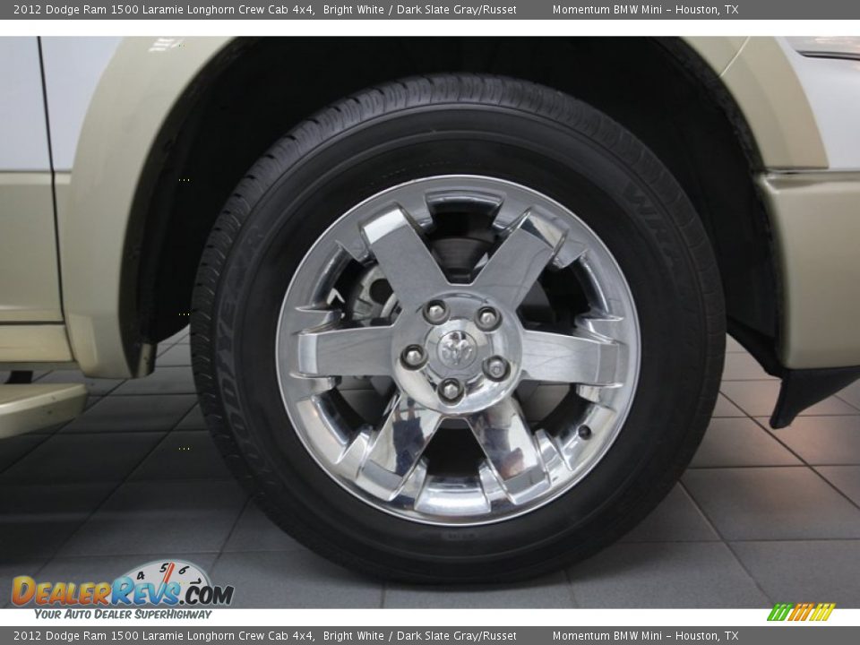 2012 Dodge Ram 1500 Laramie Longhorn Crew Cab 4x4 Bright White / Dark Slate Gray/Russet Photo #10