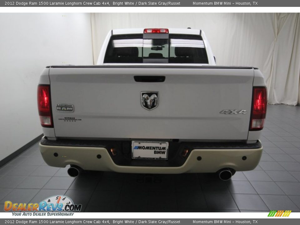 2012 Dodge Ram 1500 Laramie Longhorn Crew Cab 4x4 Bright White / Dark Slate Gray/Russet Photo #13