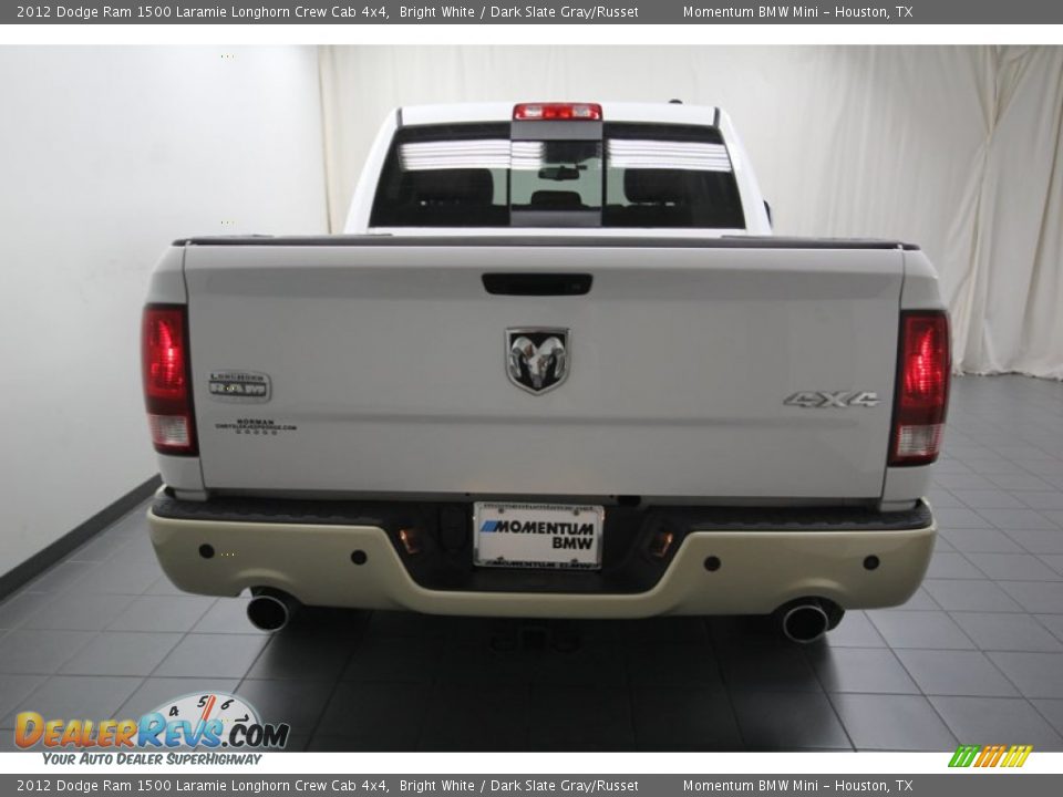 2012 Dodge Ram 1500 Laramie Longhorn Crew Cab 4x4 Bright White / Dark Slate Gray/Russet Photo #14