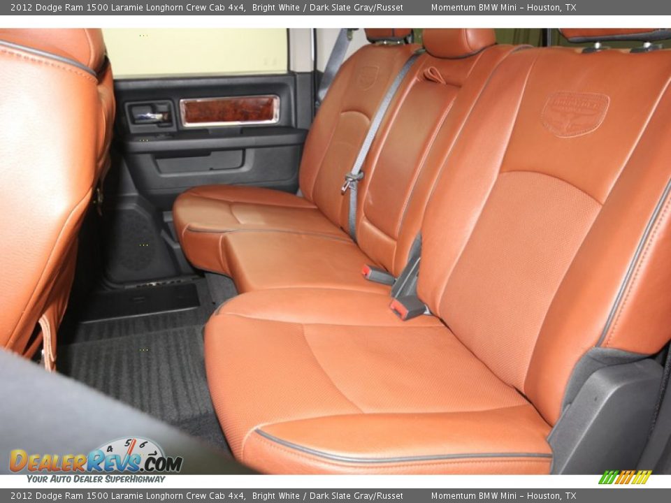 2012 Dodge Ram 1500 Laramie Longhorn Crew Cab 4x4 Bright White / Dark Slate Gray/Russet Photo #16