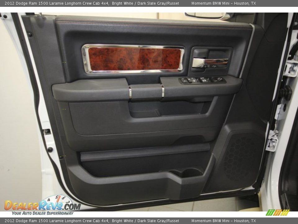 2012 Dodge Ram 1500 Laramie Longhorn Crew Cab 4x4 Bright White / Dark Slate Gray/Russet Photo #17