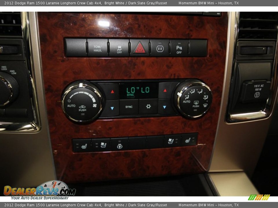 2012 Dodge Ram 1500 Laramie Longhorn Crew Cab 4x4 Bright White / Dark Slate Gray/Russet Photo #26