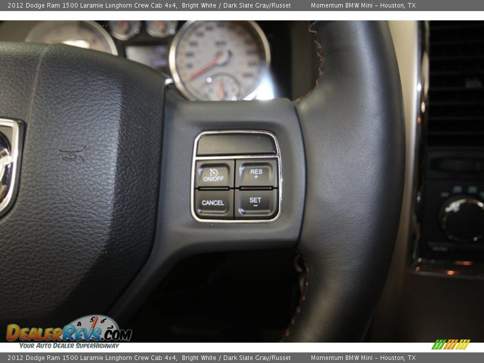 2012 Dodge Ram 1500 Laramie Longhorn Crew Cab 4x4 Bright White / Dark Slate Gray/Russet Photo #31