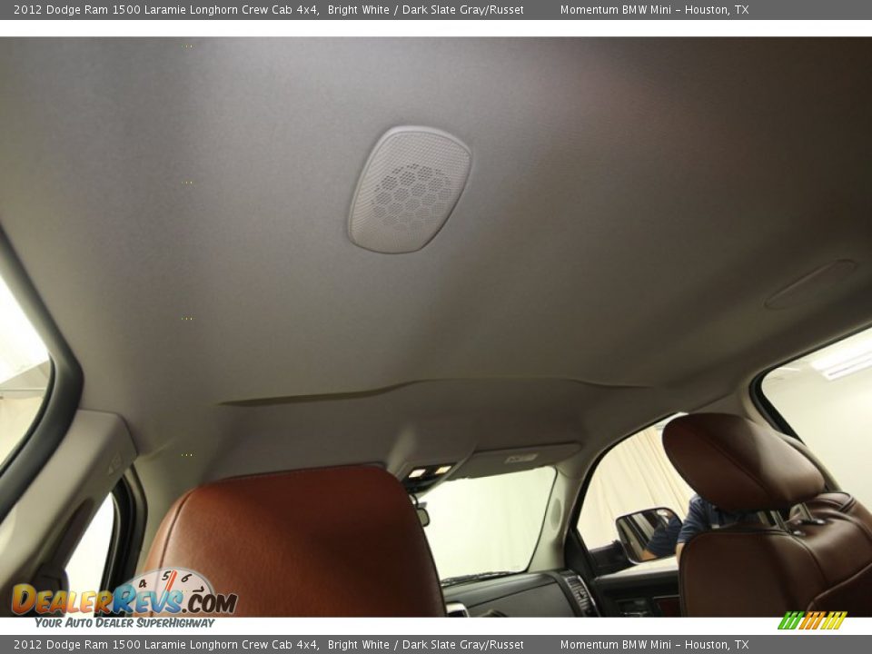 2012 Dodge Ram 1500 Laramie Longhorn Crew Cab 4x4 Bright White / Dark Slate Gray/Russet Photo #34