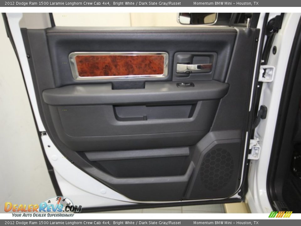 2012 Dodge Ram 1500 Laramie Longhorn Crew Cab 4x4 Bright White / Dark Slate Gray/Russet Photo #36