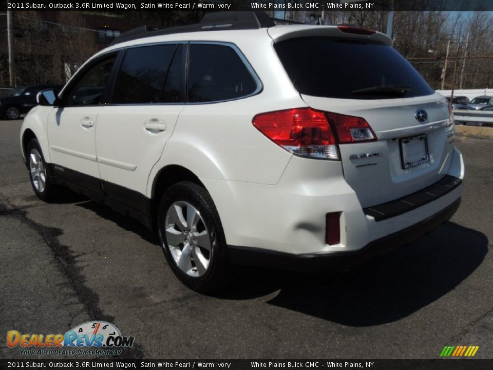 2011 Subaru Outback 3.6R Limited Wagon Satin White Pearl / Warm Ivory Photo #5