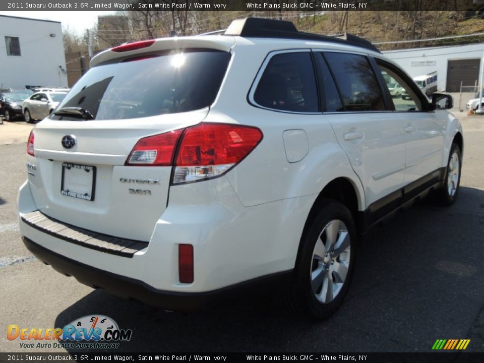 2011 Subaru Outback 3.6R Limited Wagon Satin White Pearl / Warm Ivory Photo #7
