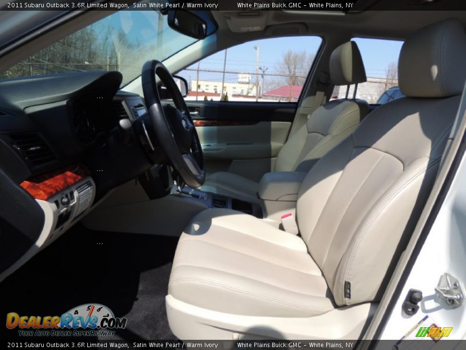 2011 Subaru Outback 3.6R Limited Wagon Satin White Pearl / Warm Ivory Photo #15