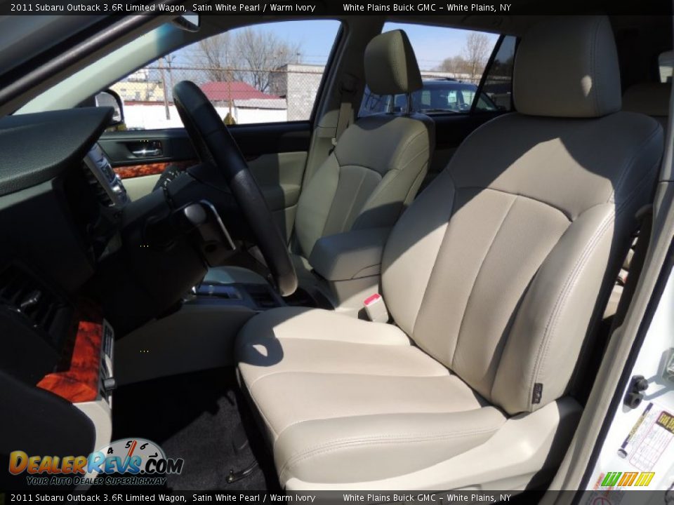 2011 Subaru Outback 3.6R Limited Wagon Satin White Pearl / Warm Ivory Photo #16