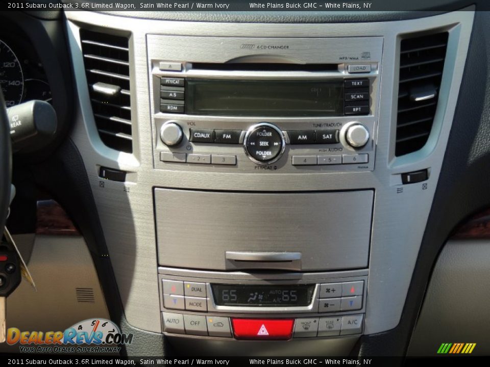 2011 Subaru Outback 3.6R Limited Wagon Satin White Pearl / Warm Ivory Photo #19