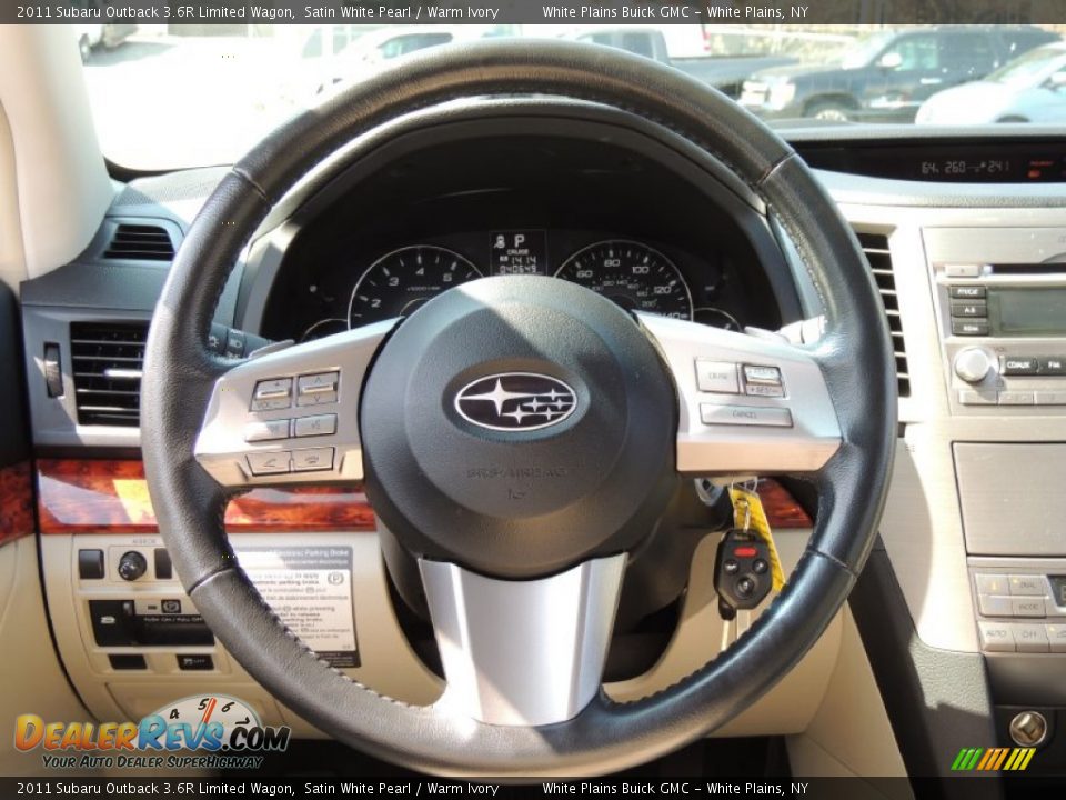 2011 Subaru Outback 3.6R Limited Wagon Satin White Pearl / Warm Ivory Photo #21