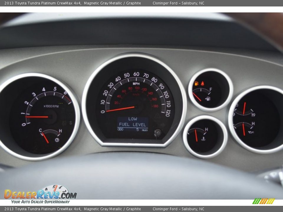 2013 Toyota Tundra Platinum CrewMax 4x4 Gauges Photo #30